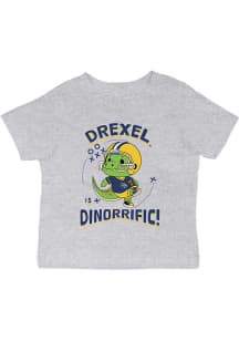 Vive La Fete Drexel Dragons Infant Dino-Riffic Short Sleeve T-Shirt Grey