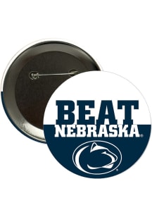 Penn State Nittany Lions BEAT Nebraska 3" Button - Navy Blue