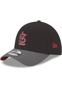 New Era St Louis Cardinals Mens Black Color Pop 39THIRTY Flex Hat