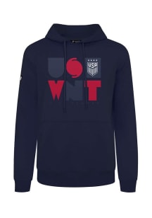 Levelwear USWNT Mens Navy Blue Podium Full On Long Sleeve Hoodie