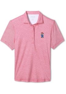 Johnnie O Nebraska Cornhuskers Womens Scarlet Red Maxine Short Sleeve Polo Shirt