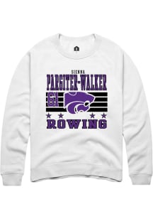 Sienna Pargiter-Walker K-State Wildcats Mens White NIL Striped Player Crew