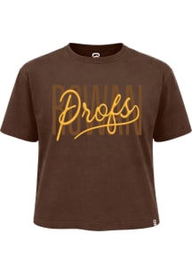 Summit Sportswear Rowan University Womens Brown PIgment Dyed Short Sleeve T-Shirt