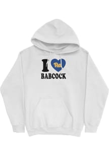 Olivia Babcock Campus Ink Pitt Panthers Youth I Heart Babcock Hoodie Long Sleeve Player Hoodie Whi..