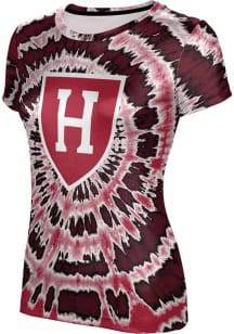 ProSphere Harvard Crimson Womens Crimson Tie Dye Short Sleeve T-Shirt