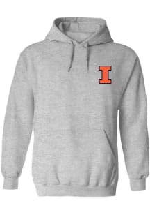 Vive La Fete Illinois Fighting Illini Womens Ash Impressions Hooded Sweatshirt