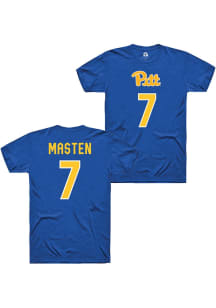 Izzy Masten Pitt Panthers Blue NIL Shirzees Short Sleeve Player T Shirt