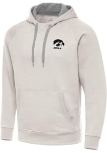 Antigua Iowa Hawkeyes Mens White Victory Long Sleeve Hoodie