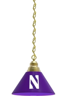 Northwestern Wildcats Single Gold Billiard Lamp