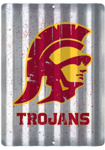 USC Trojans Tin 12x16 Sign - Silver
