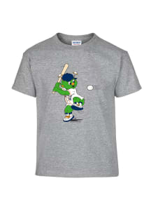 Orbit  Soft As A Grape Houston Astros Youth Grey Mascot At Bat Short Sleeve T-Shirt