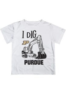 Vive La Fete Purdue Boilermakers Infant Excavator Short Sleeve T-Shirt White