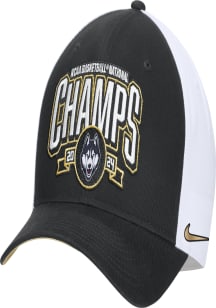 Nike UConn Huskies U C99 CAP MNS NCG CHAMP QS CON Black Adjustable Hat - Black