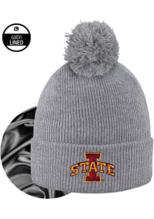 LogoFit Iowa State Cyclones Charcoal Monroe Satin Lined Womens Knit Hat