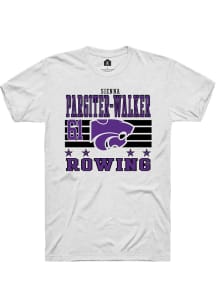 Sienna Pargiter-Walker K-State Wildcats White NIL Striped Short Sleeve Player T Shirt