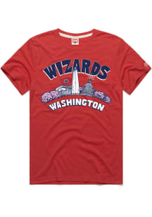 Homage Washington Wizards Red Skyline Short Sleeve Fashion T Shirt