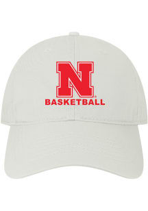 Nebraska Cornhuskers Basketball Twill Adjustable Hat - White