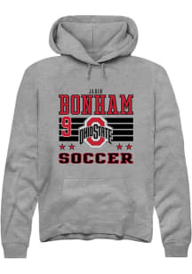 Jadin Bonham Ohio State Buckeyes Mens Grey NIL Striped Player Hood
