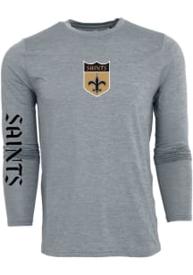 Greyson New Orleans Saints Mens Grey Guide Sport Long Sleeve Crew Sweatshrt