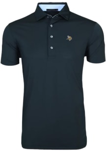 Greyson Minnesota Vikings Mens Black Tala Short Sleeve Fashion Polo