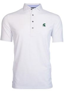 Greyson Michigan State Spartans Mens White Tala Short Sleeve Fashion Polo