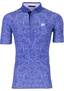 Greyson K-State Wildcats Mens Purple Herbarium Short Sleeve Fashion Polo