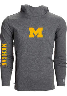 Greyson Michigan Wolverines Mens Grey Cokato Long Sleeve Hoodie