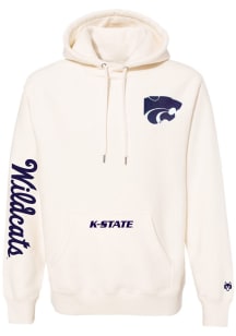 Greyson K-State Wildcats Mens White Fireside Custom Long Sleeve Hoodie