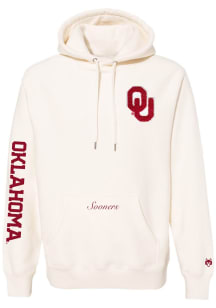 Greyson Oklahoma Sooners Mens White Fireside Custom Long Sleeve Hoodie