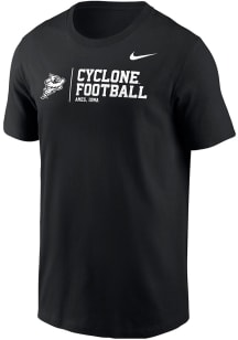 Nike Iowa State Cyclones Black Football Short Sleeve T Shirt