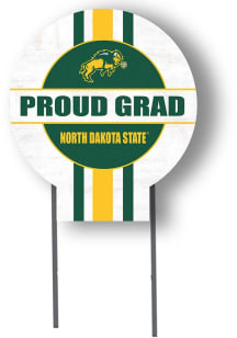 North Dakota State Bison KH Sports Fan 20x20 Circle Yard Sign with Stakes Proud Grad Yard Sign - W..