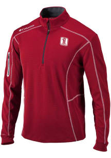 Columbia Oklahoma Sooners Mens Crimson Vault Heat Seal Omni Wick Shotgun Long Sleeve Qtr Zip Pullo..