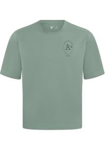 Levelwear Oakland Athletics Green Signature Knit Signet Short Sleeve Fashion T Shirt