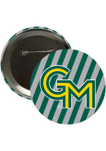 George Mason University Stripes 3in Button - Green