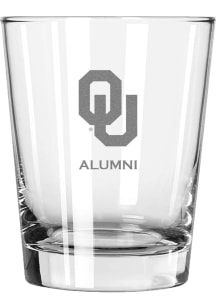 Oklahoma Sooners Alumni 15oz Rock Glass - White