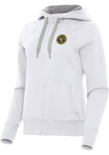 Antigua Pittsburgh Riverhounds SC Womens White Victory Long Sleeve Full Zip Jacket