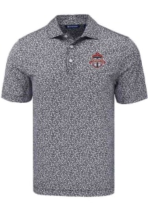 Cutter and Buck Toronto FC Mens Black Pike Flora Short Sleeve Polo