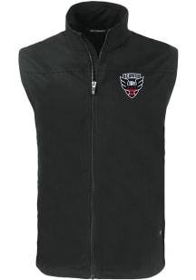 Cutter and Buck DC United Mens Black Charter Sleeveless Jacket