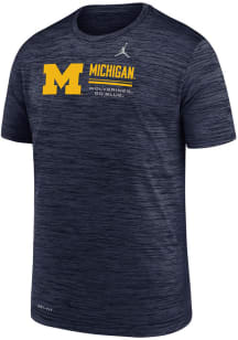 Nike Michigan Wolverines Youth Navy Blue Velocity Short Sleeve T-Shirt