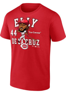Elly De La Cruz Cincinnati Reds Red Caricature Short Sleeve Player T Shirt