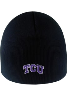 LogoFit TCU Horned Frogs Black Everest Mens Knit Hat