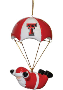 Texas Tech Red Raiders Skydiving Santa Ornament - Red