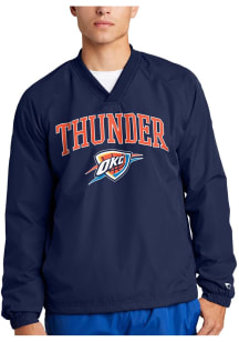 Starter Oklahoma City Thunder Mens Navy Blue Arch Name Pullover Jackets