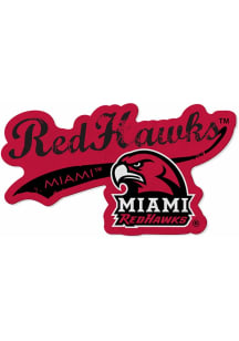 Miami RedHawks Distressed Sport Shape Pennant - Red