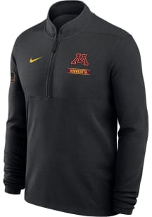 Nike Minnesota Golden Gophers Mens Black Military Appreciation Long Sleeve Qtr Zip Pullover