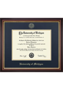 Michigan Wolverines Embossed Regency Gold Diploma Frame - Navy Blue