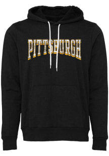 Summit Sportswear Pittsburgh Mens Black Wordmark Long Sleeve Hoodie