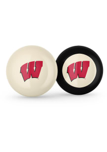 Wisconsin Badgers Team Logo Cue Ball and 8 Ball Combo Billiard Balls