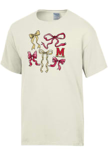 Gear For Sports Maryland Terrapins Womens Ivory Bows Short Sleeve T-Shirt