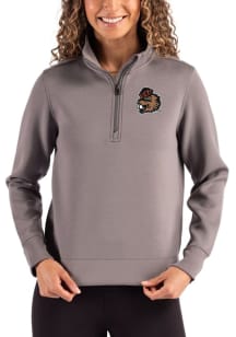 Cutter and Buck Oregon State Beavers Womens Graphite Vault Roam Qtr Zip